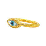 ARA Collection Small Mother of Pearl Evil Eye Ring in 24k Gold