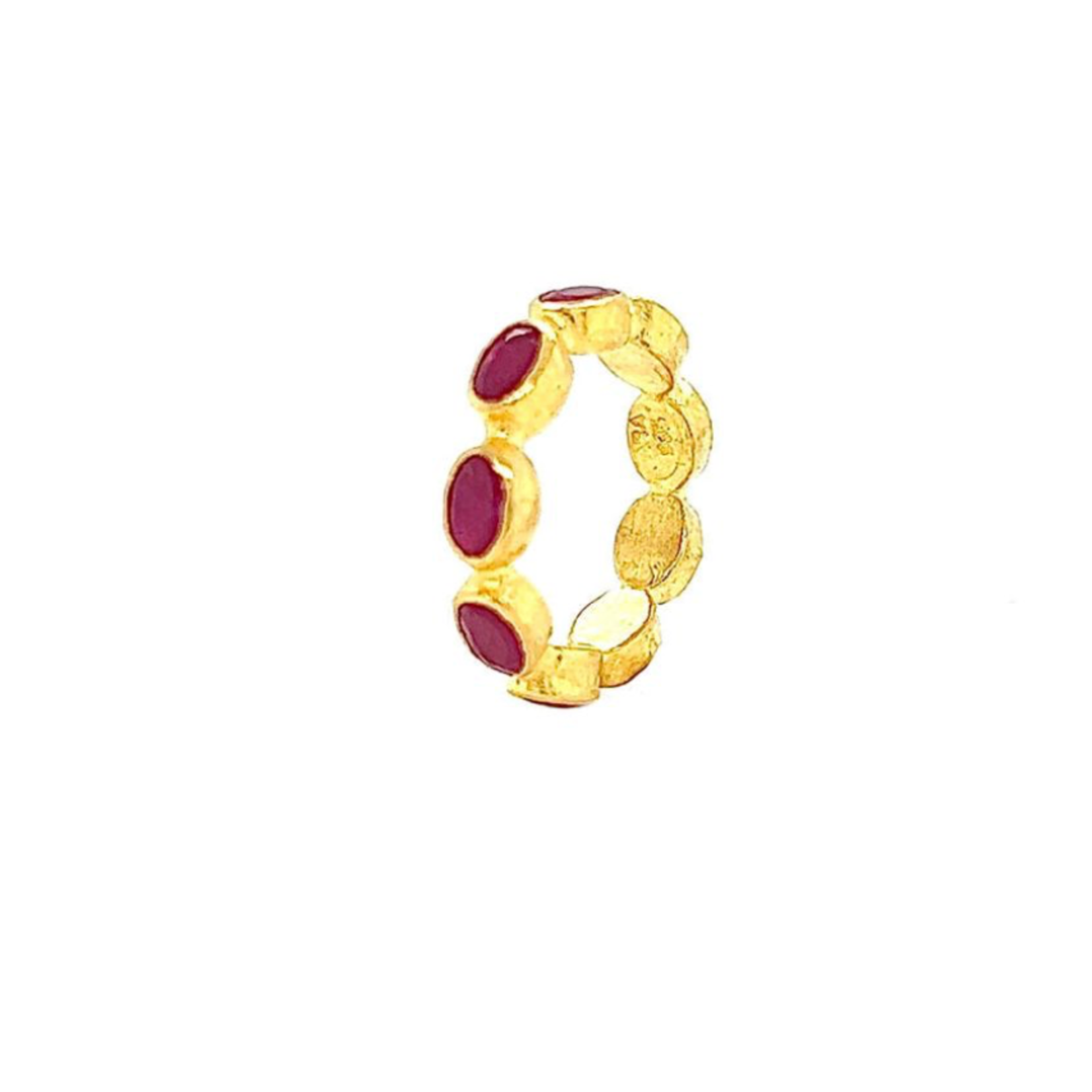 ARA Collection 24k Gold & Ruby Eternity Band