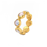 ARA Collection 24k Gold & Large Nugget Pearl Eternity Band