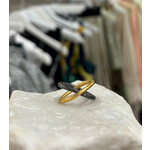 ARA Collection 24k Gold & Oxidized Silver X Ring