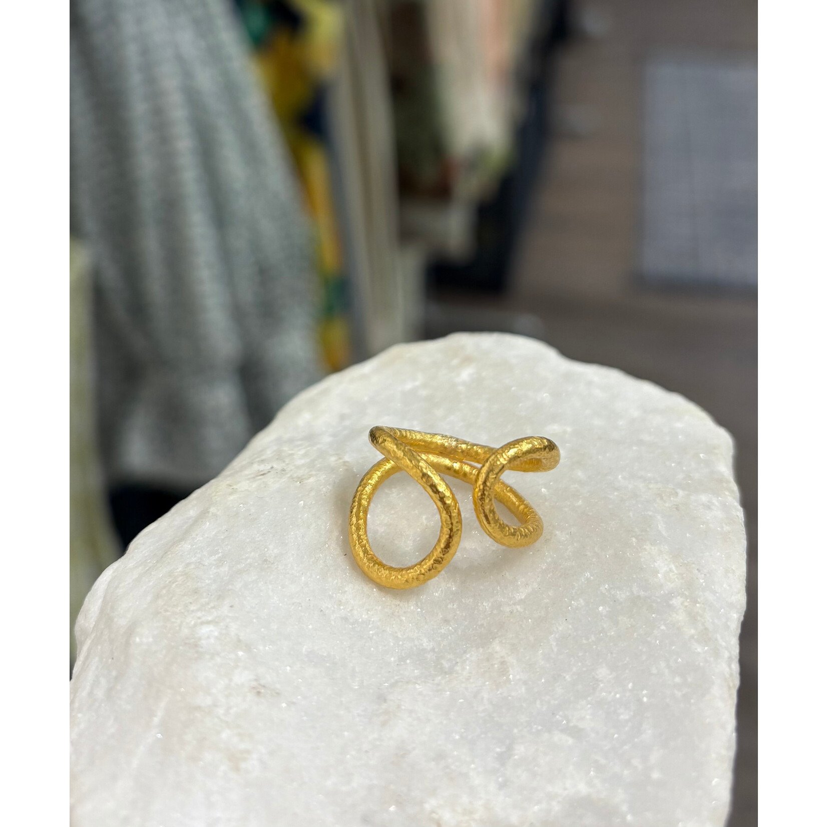ARA Collection 24k Gold Double Loop Ring