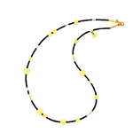 ARA Collection Black Diamond & 24k Hammered Disc Necklace