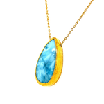 ARA Collection Larimar & 24k Gold Drop Necklace