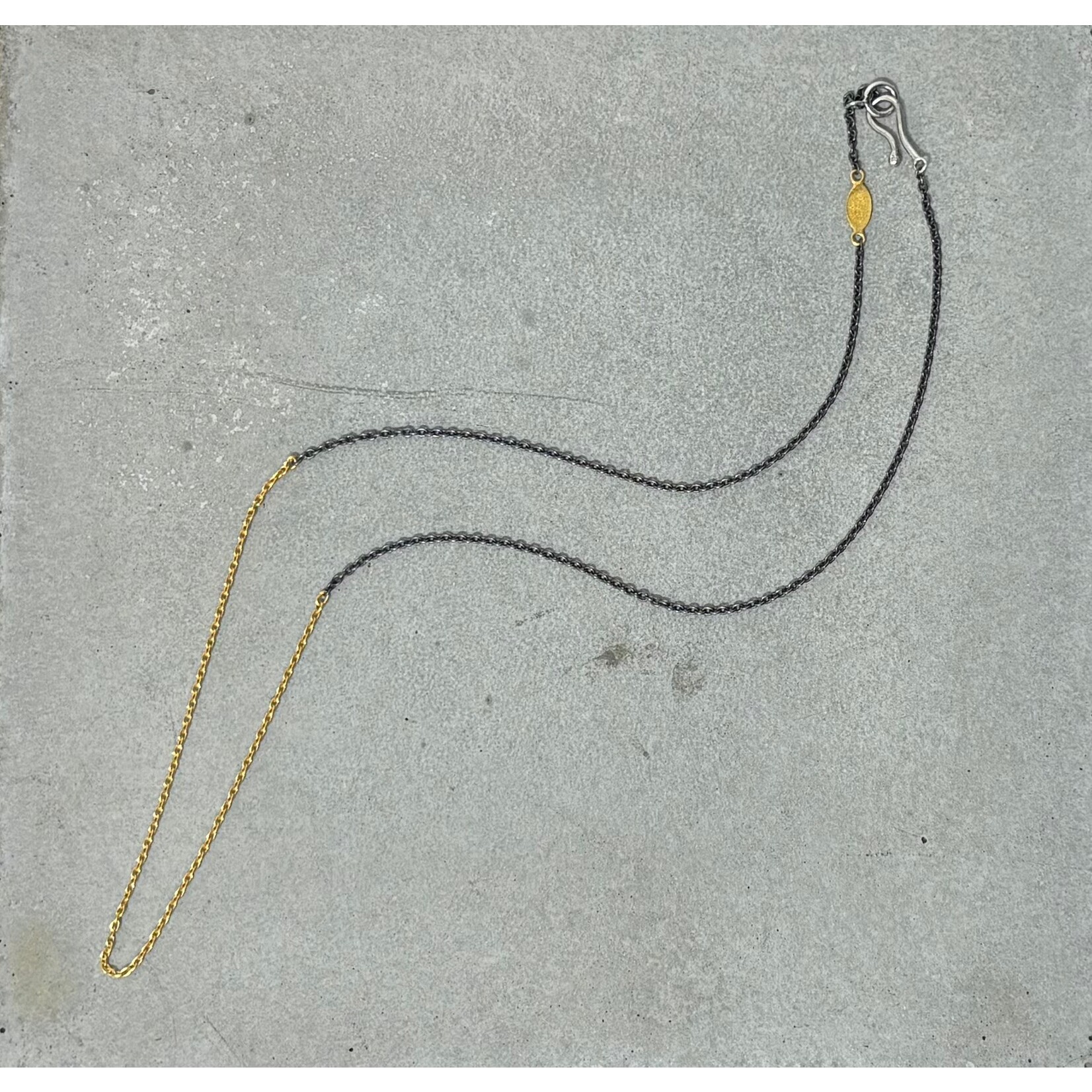 ARA Collection 24k Gold And Oxidized Silver Fine 18.5" Chain