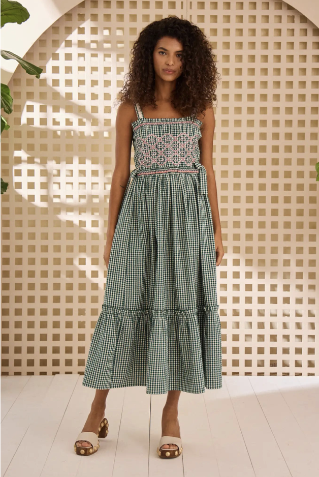 lace trim linen dress Elowen 27 main image 1