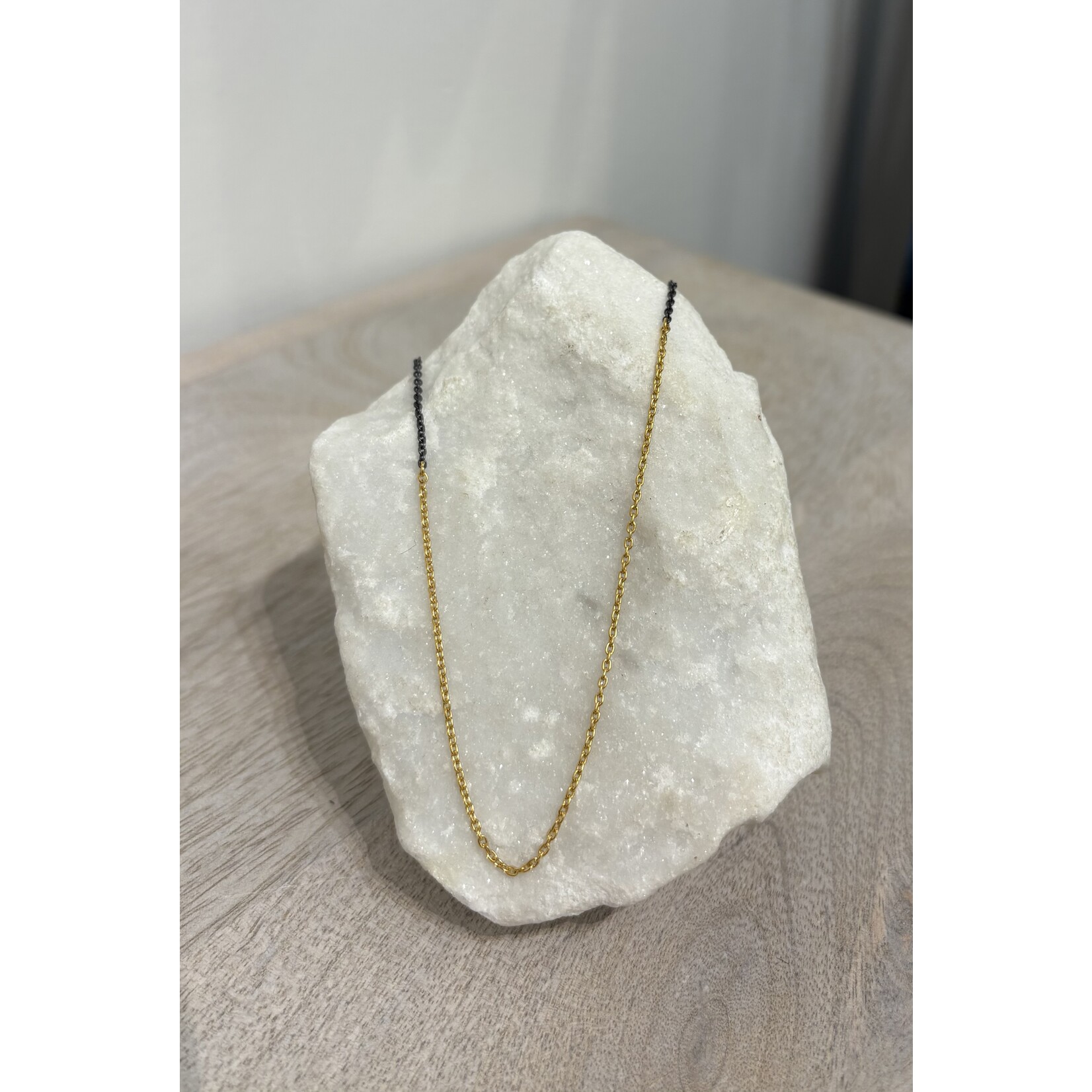 ARA Collection 24k Gold And Oxidized Silver Fine 18.5" Chain