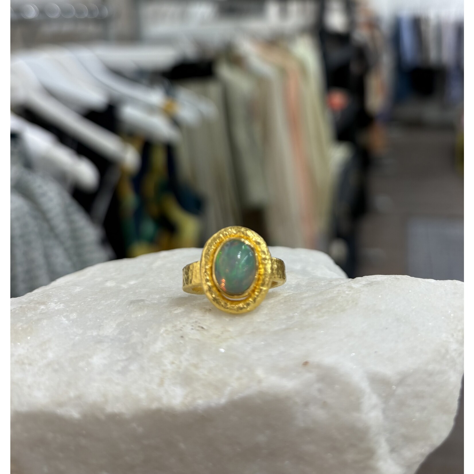 ARA Collection Ethiopian Opal Ring in 24k Gold