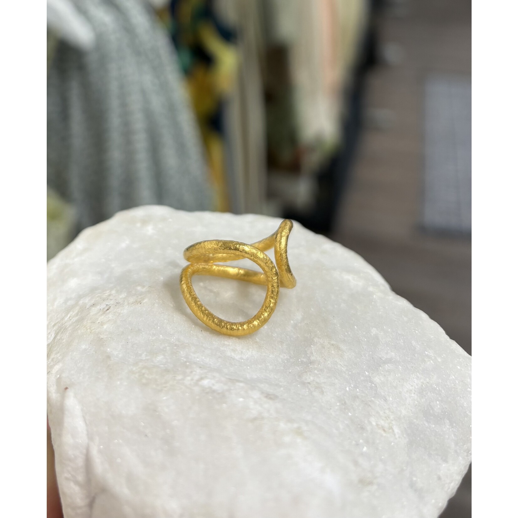 ARA Collection 24k Gold Double Loop Ring