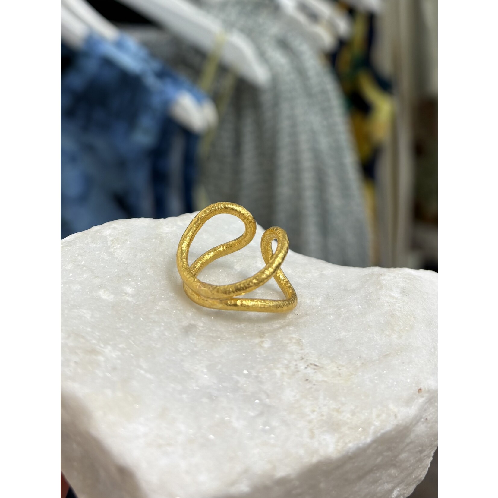 ARA Collection 24k Gold Double Loop Ring
