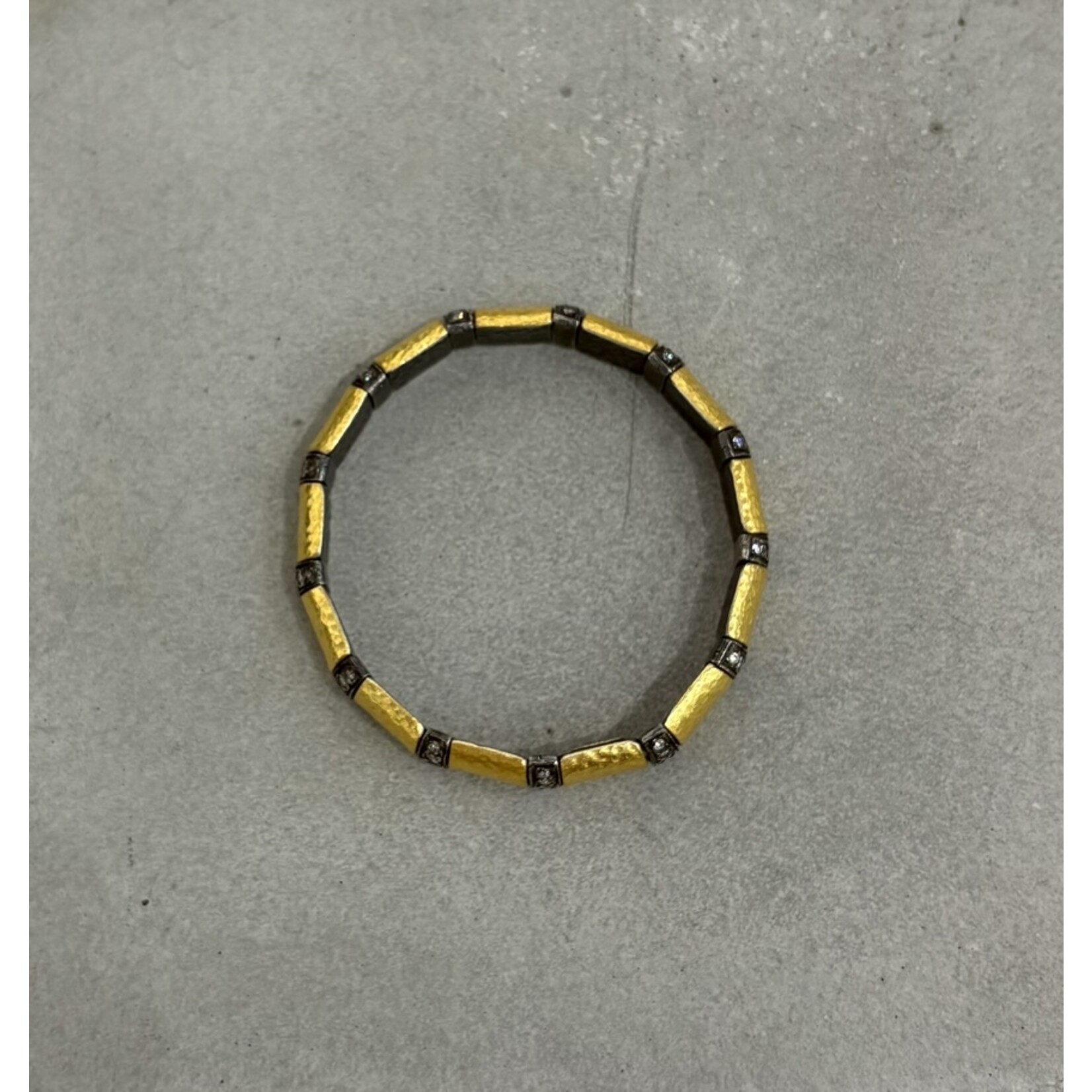 ARA Collection 24k Gold & Diamond Station Stretch Bracelet