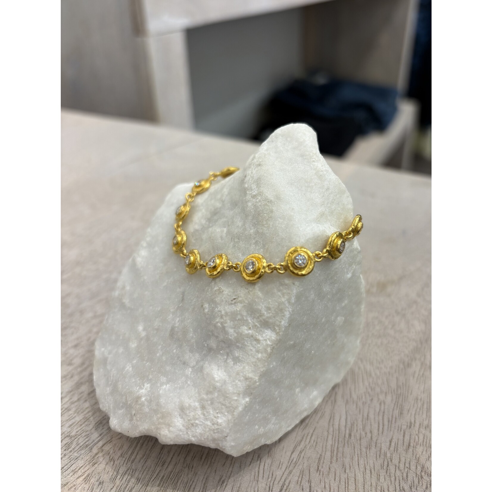 ARA Collection 24k Gold Diamond Tennis Bracelet