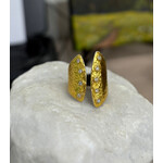 ARA Collection 24k Gold Open Cigar Ring with Diamond Frame