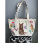 Kim Wyly Medium Canvas Tote with Long Handles Royal Blue Cowboy Hat