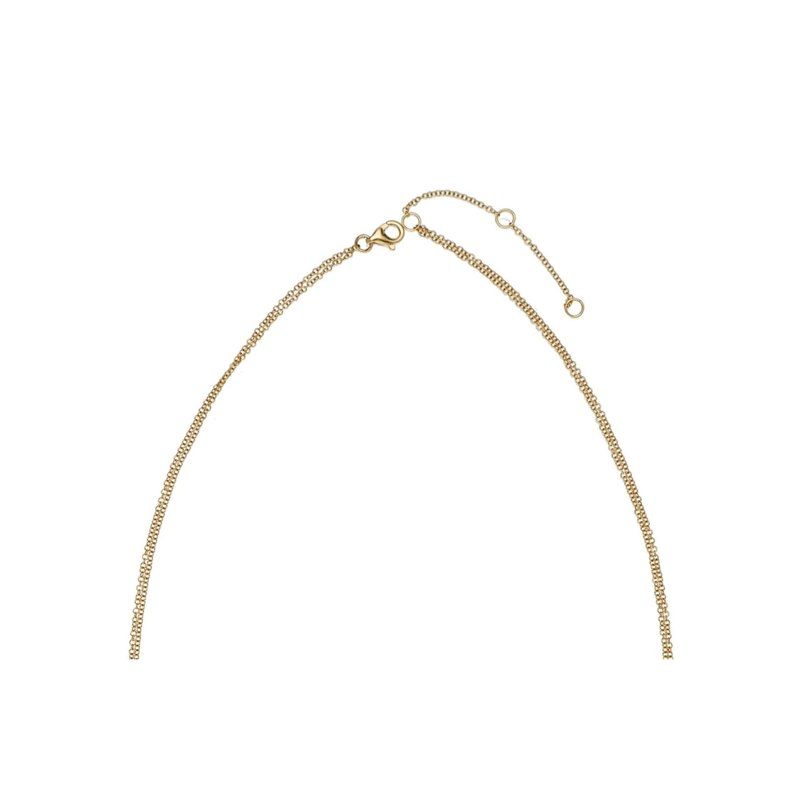 Sethi Couture 18k and Diamond Baguette and Round Diamond Necklace 18"-16"