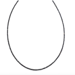 Sethi Couture Black Diamond Bead Noir Necklace 16", 2.5mm-3mm Bead Size