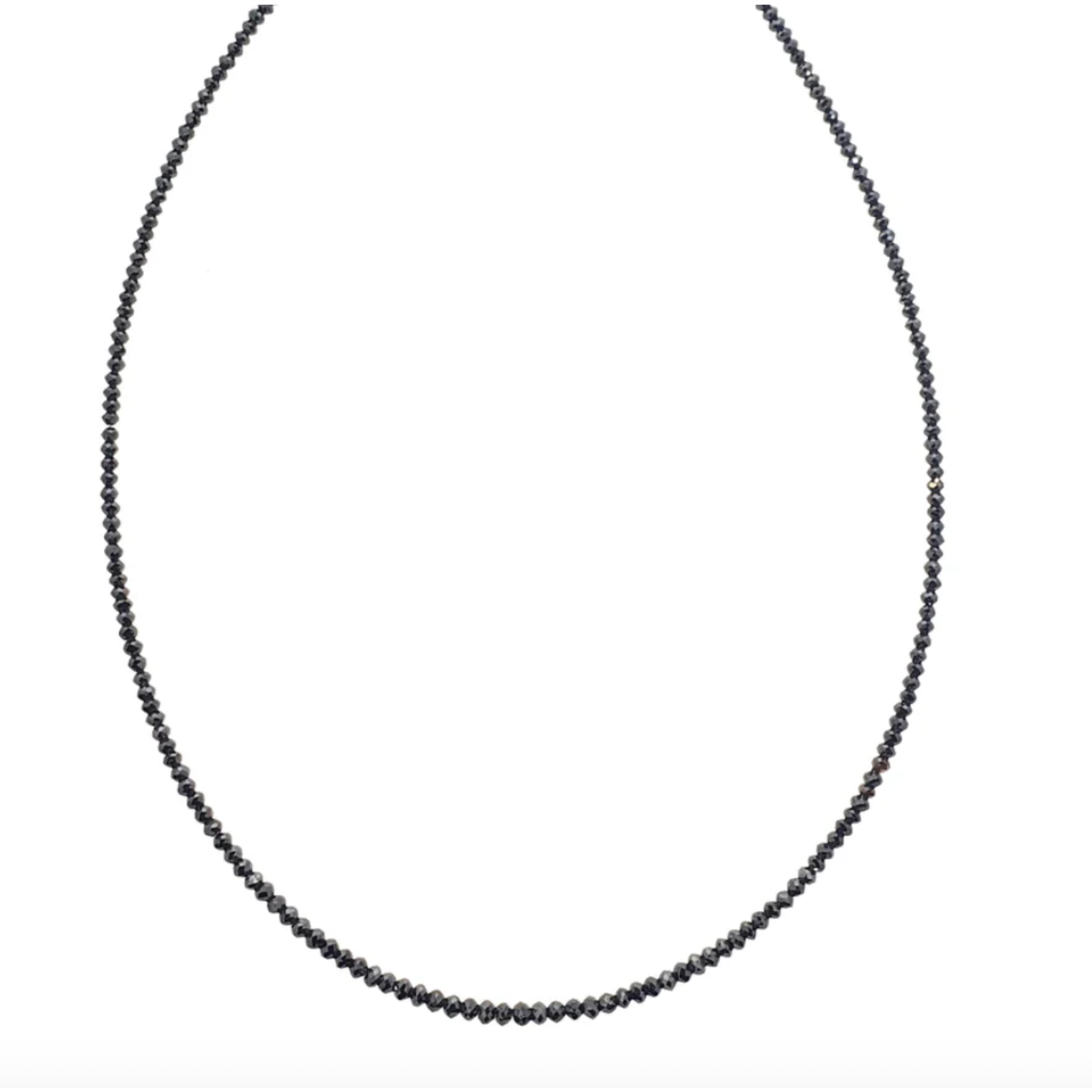 Sethi Couture Black Diamond Bead Noir Necklace 16", 2.5mm-3mm Bead Size