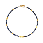 Sethi Couture Black Diamond and 18k Gold Bead Noir Bracelet, 2mm, 7"