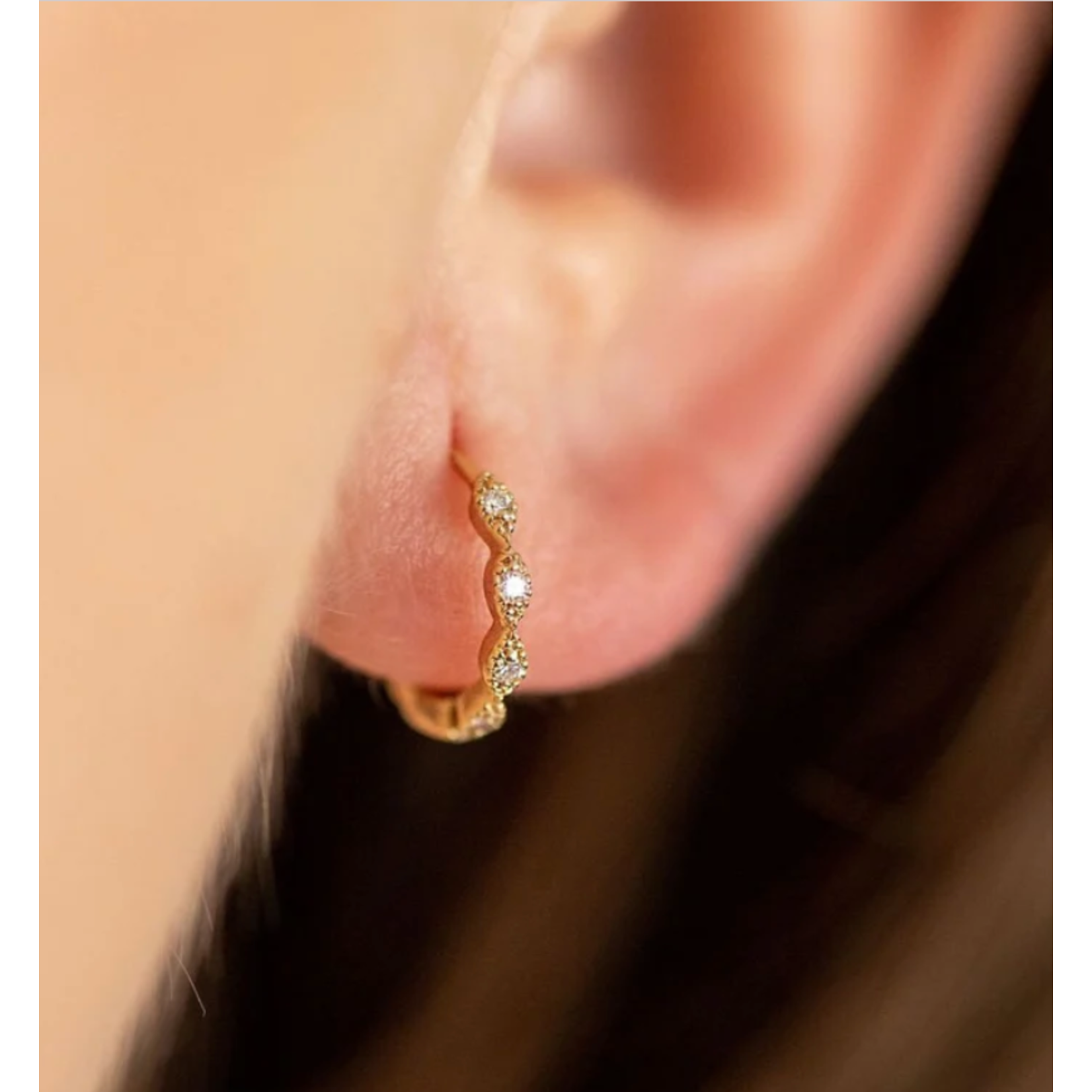 Sethi Couture 18k and Diamond Eleanor Huggies