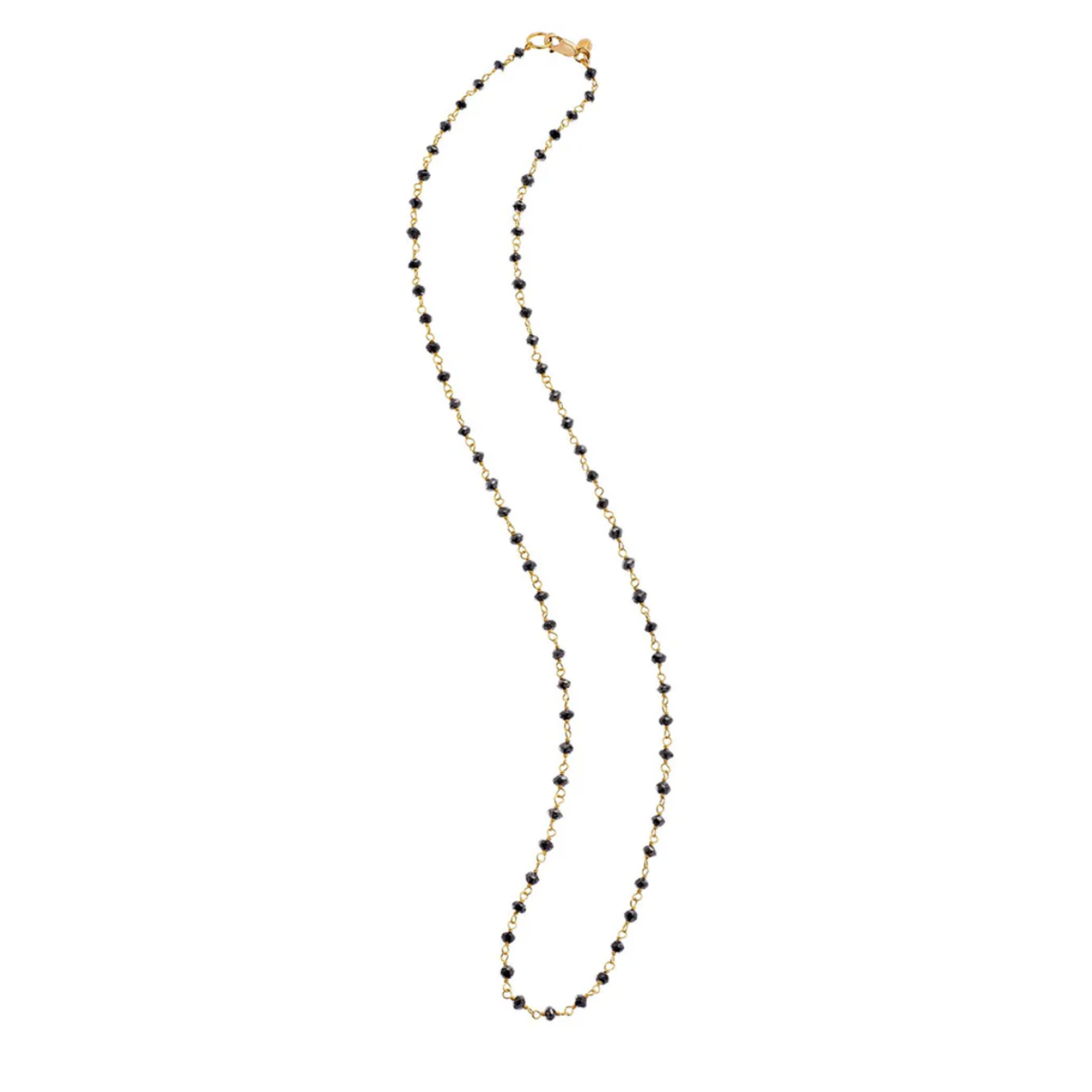 Sethi Couture 18k and Black Diamond Wire Wrapped Bead Jillian Necklace, 18"