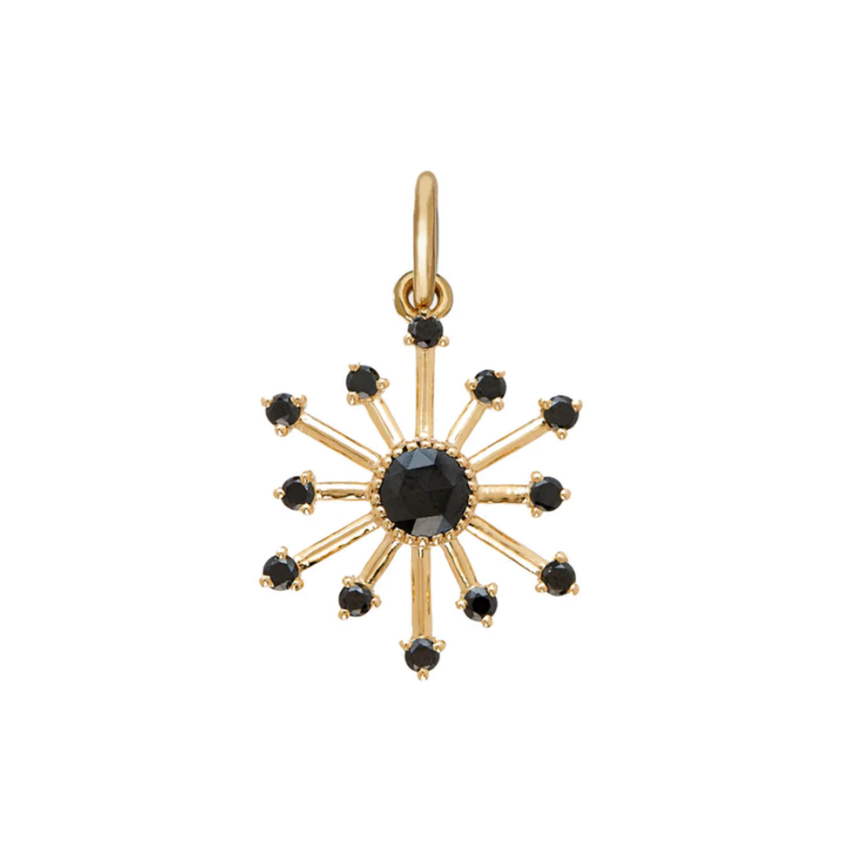 Sethi Couture 18k and Black Diamond Leena Starburst Pendant
