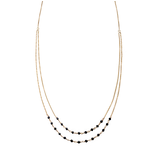Sethi Couture 18k and Black Diamond Double Strand Jillian Necklace, 16"-18"