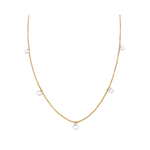 Sethi Couture 18k and 5 Stone Rose Cut Diamonds Cien Necklace