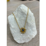 ARA Collection 24k Gold, Australian Opal Flower & Diamond Necklace