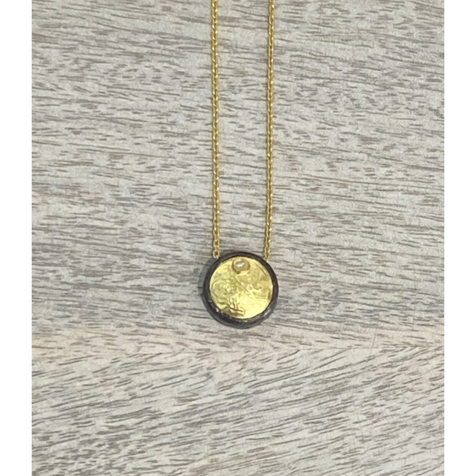 ARA Collection 24k Gold & Oxidized Silver Small Ottoman Coin Necklace