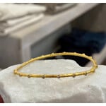 ARA Collection 24k Gold Stack Bangle with Diamonds