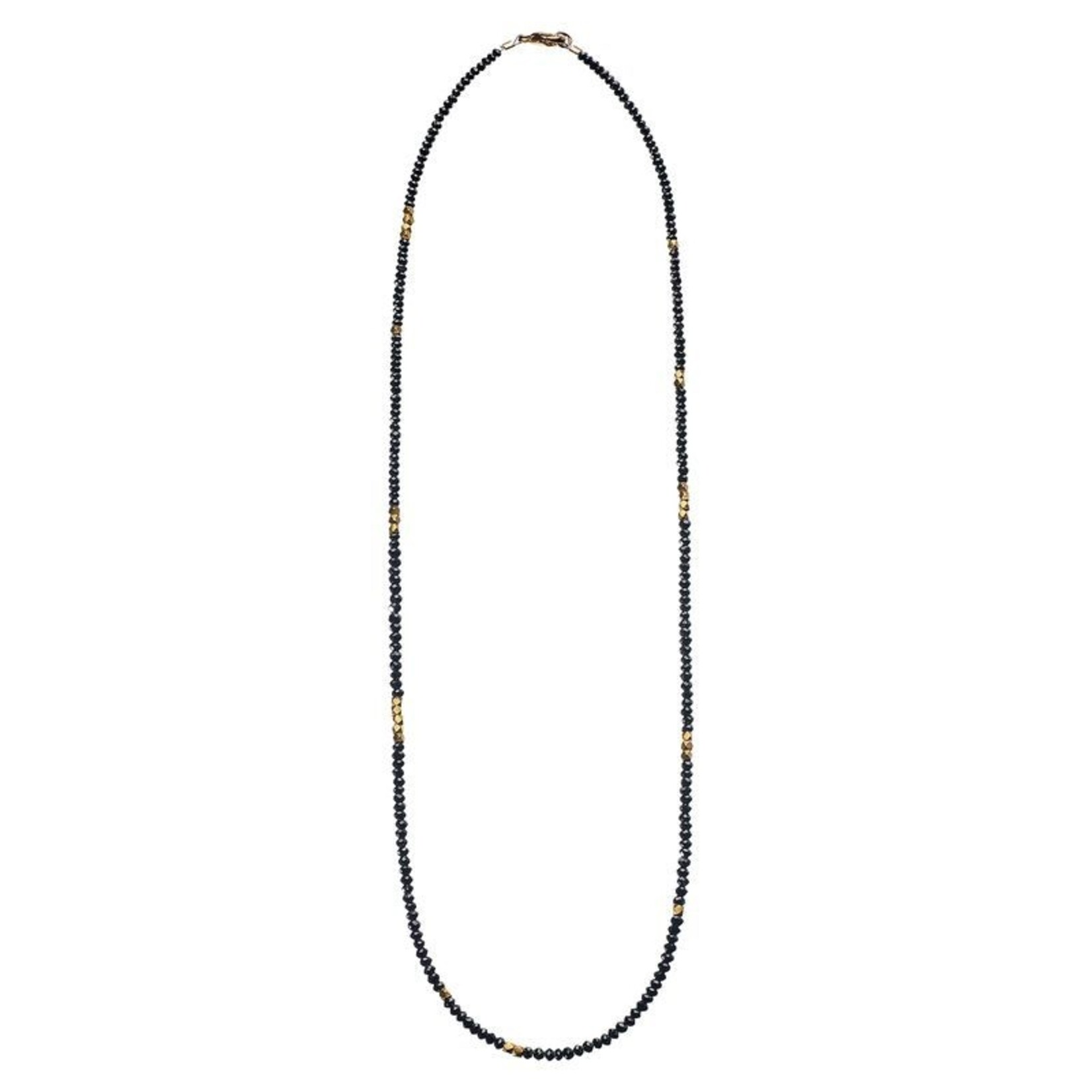 Sethi Couture 18k Gold and Black Diamond Bead Noir Necklace 18"