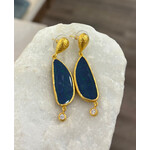 ARA Collection 24k Gold & Australian Opal Doublet Earrings with Diamonds