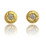 ARA Collection 24k Gold Small Donut Diamond Studs