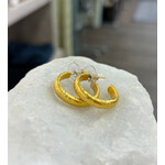 ARA Collection Medium 24k Gold Classic Hoops