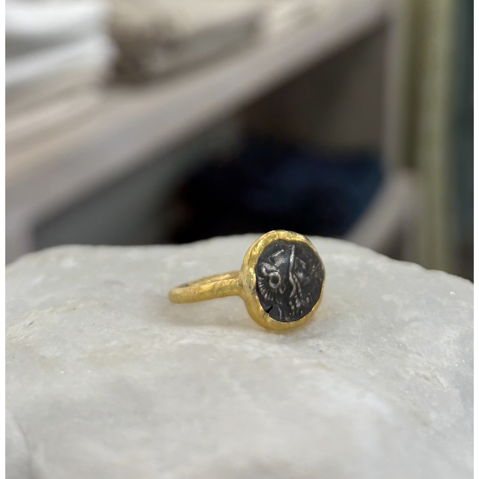 ARA Collection 24k Gold & Silver Replica Coin Ring