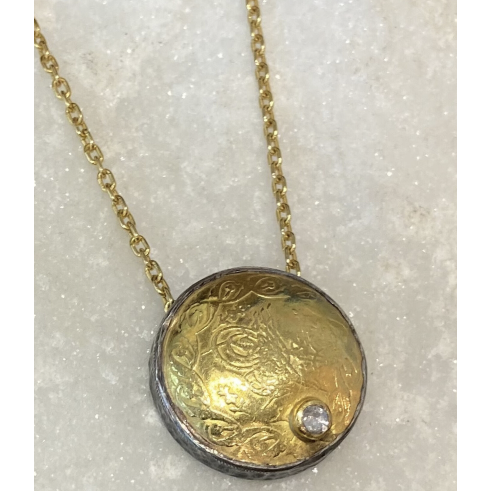 ARA Collection 24k Gold & Oxidized Silver Medium Ottoman Coin Necklace