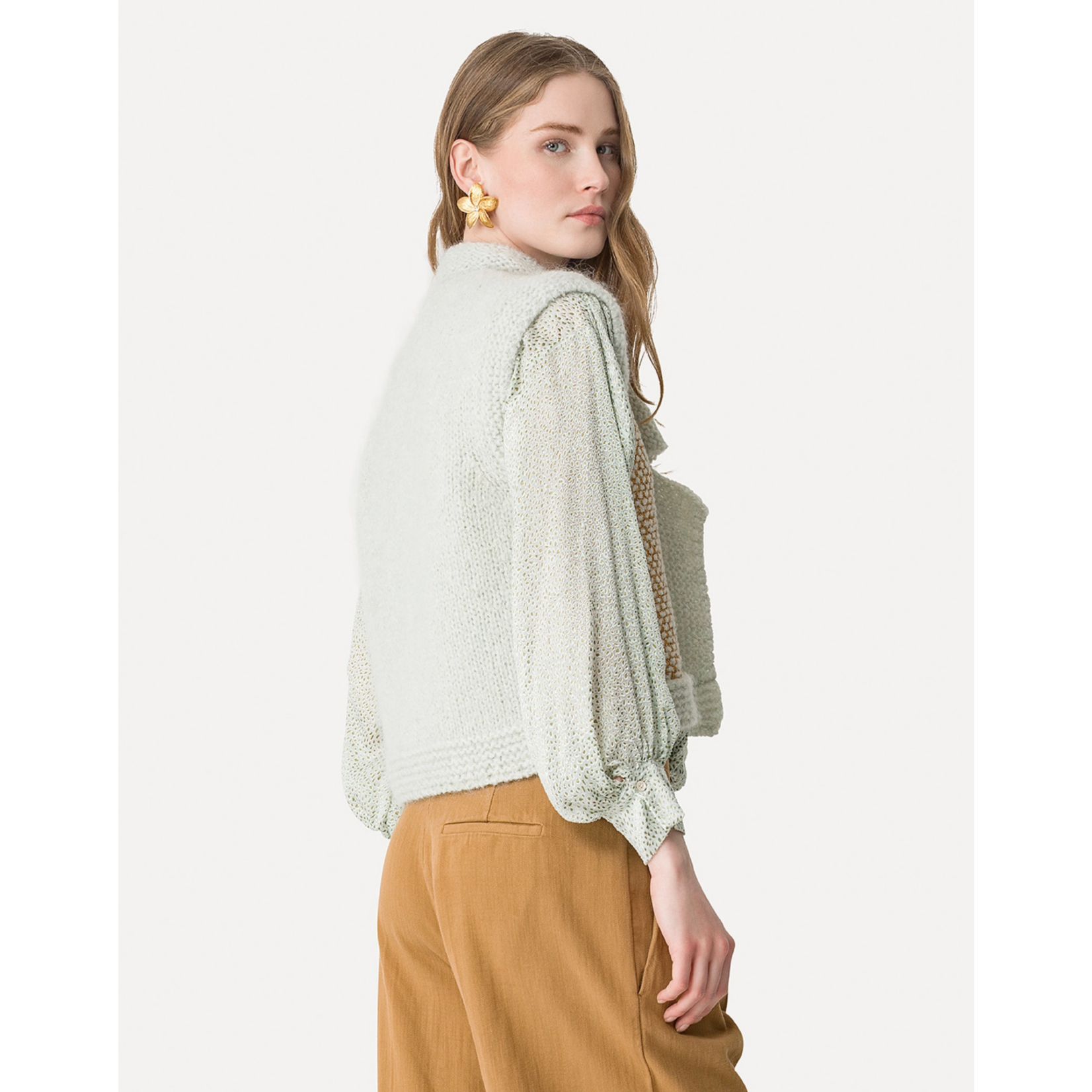 Forte Forte Natté Tweed and Bouclé Knit Vest