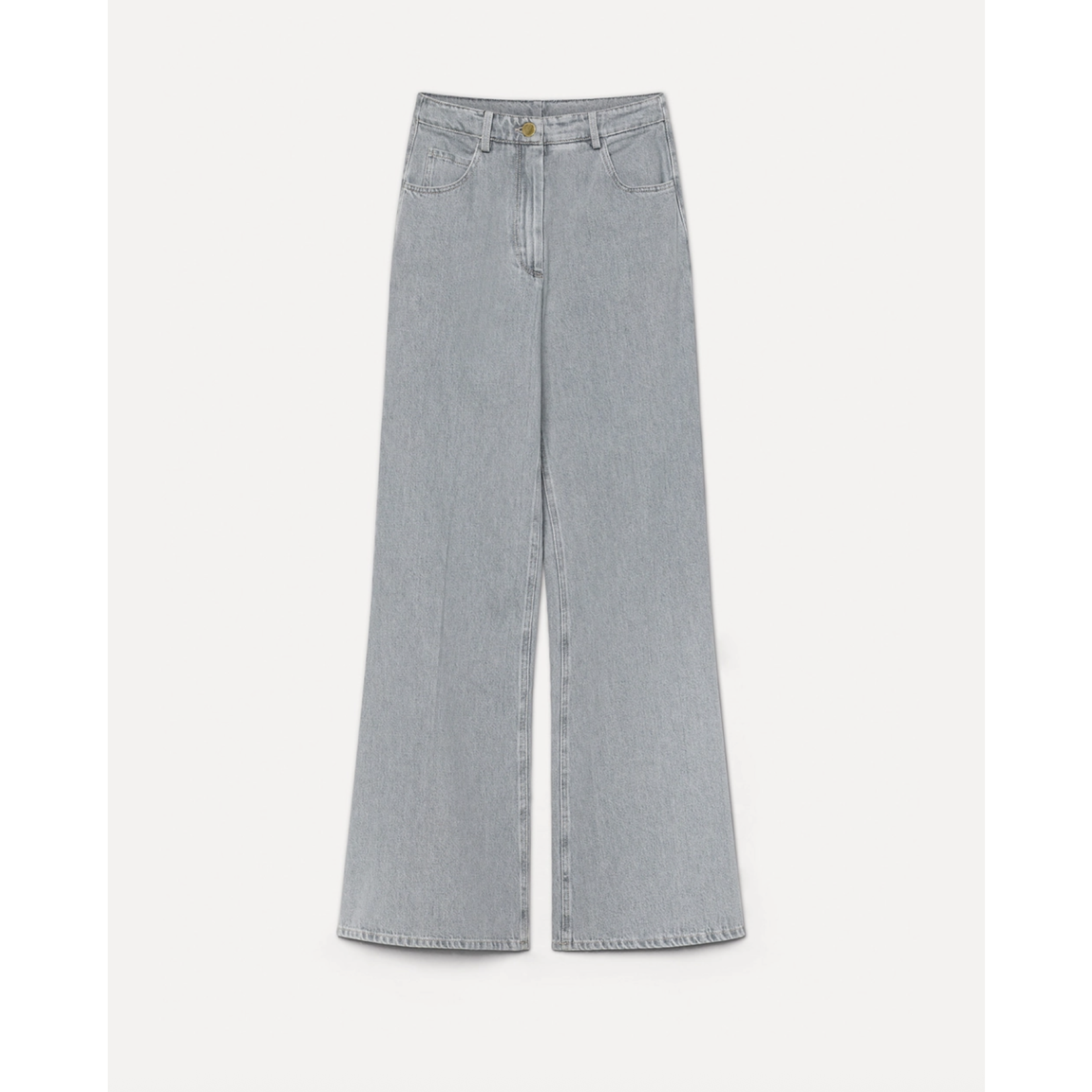 Forte Forte Grey Denim Regular-Waist Pants