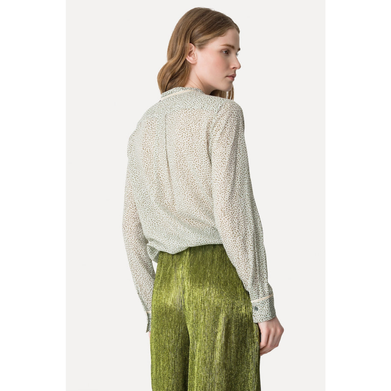 Forte Forte "Les Petites Pois" Voile Bow-Tie Shirt