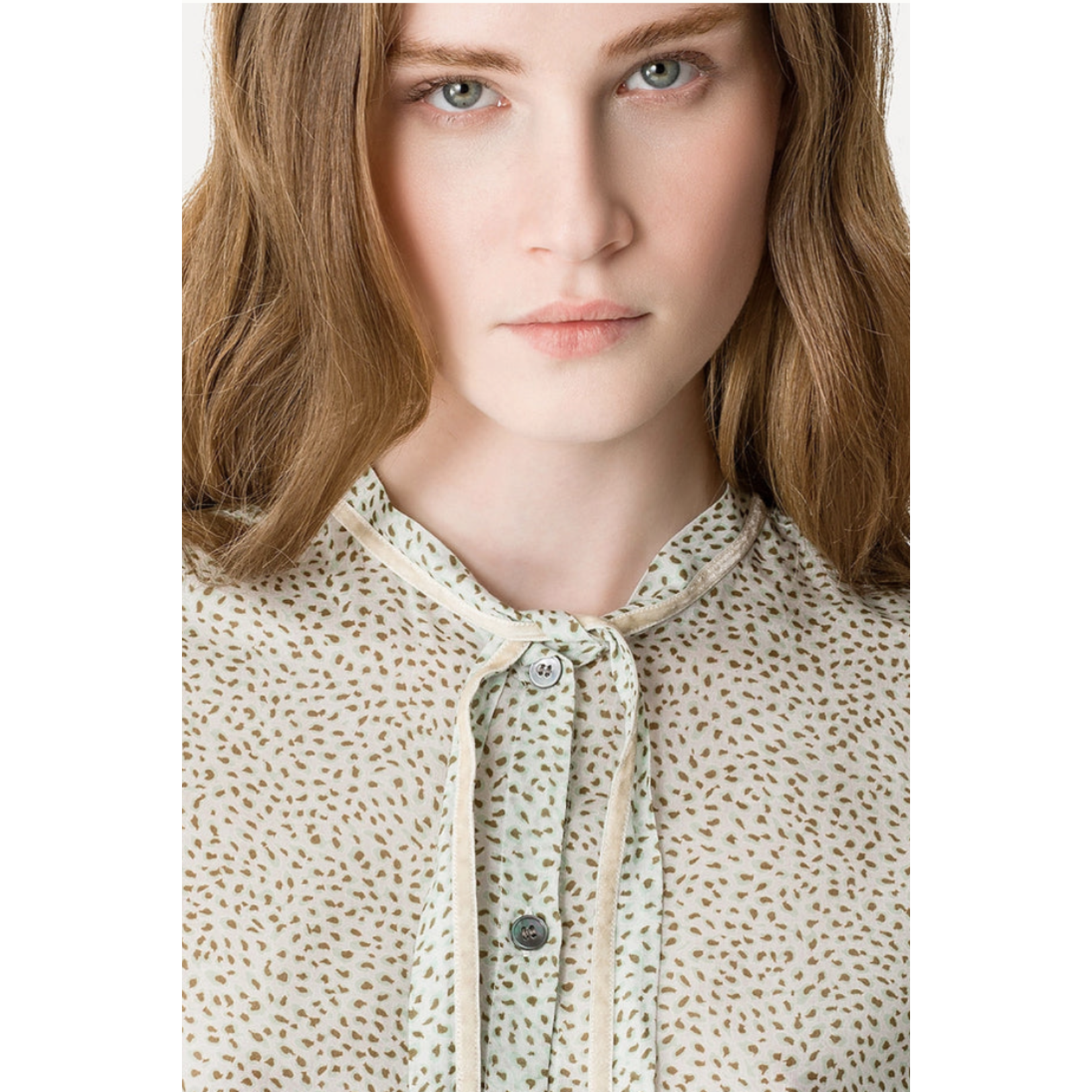 Forte Forte "Les Petites Pois" Voile Bow-Tie Shirt