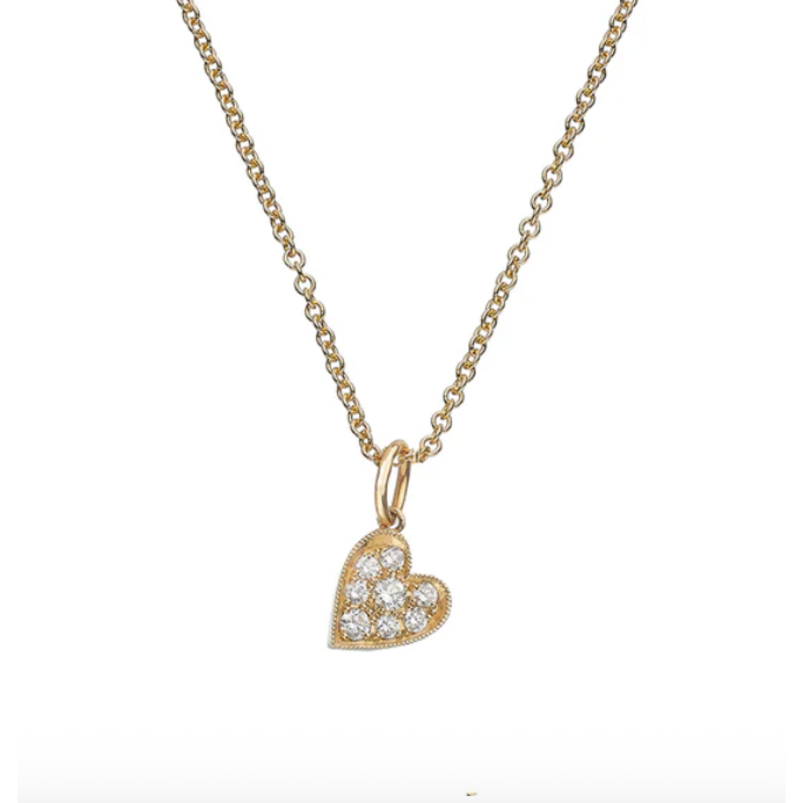 Sethi Couture 18k and Diamond Tiny Heart Pendant