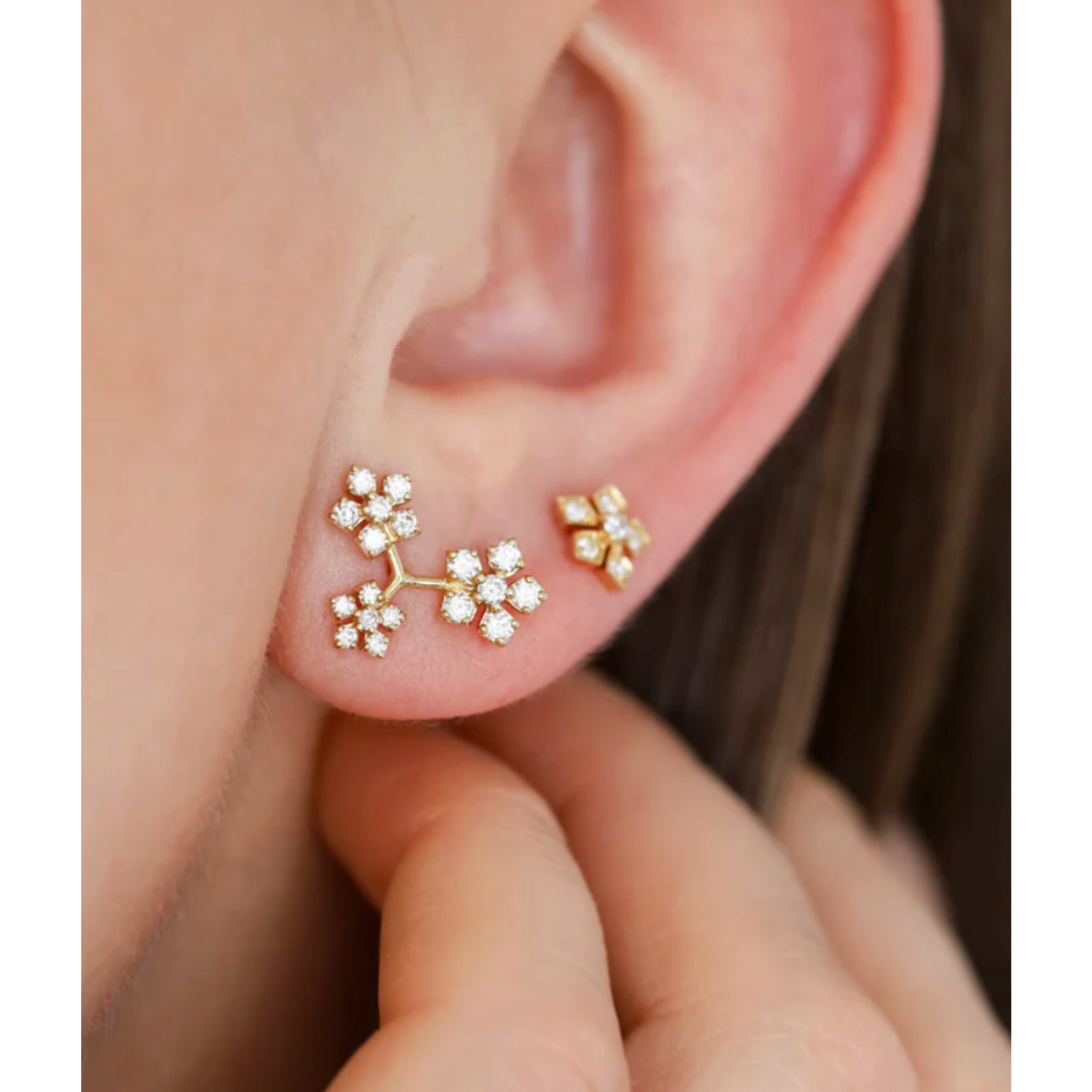 Sethi Couture 18k and Diamond Enchanted Garden Stud Earrings