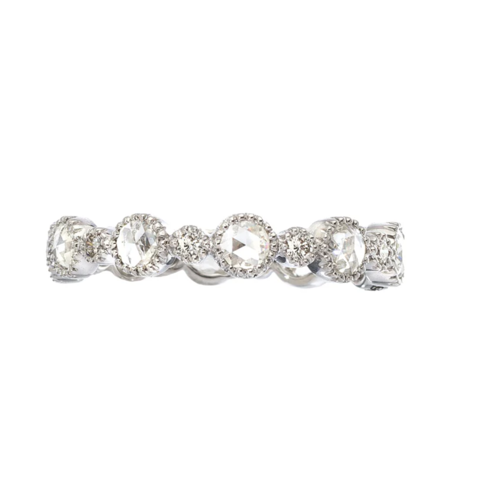 Sethi Couture 18k White Gold and Rosecut Diamond Cassie Band