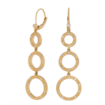 Sethi Couture 18k and Diamond Dunes Three Circle Drop Earrings