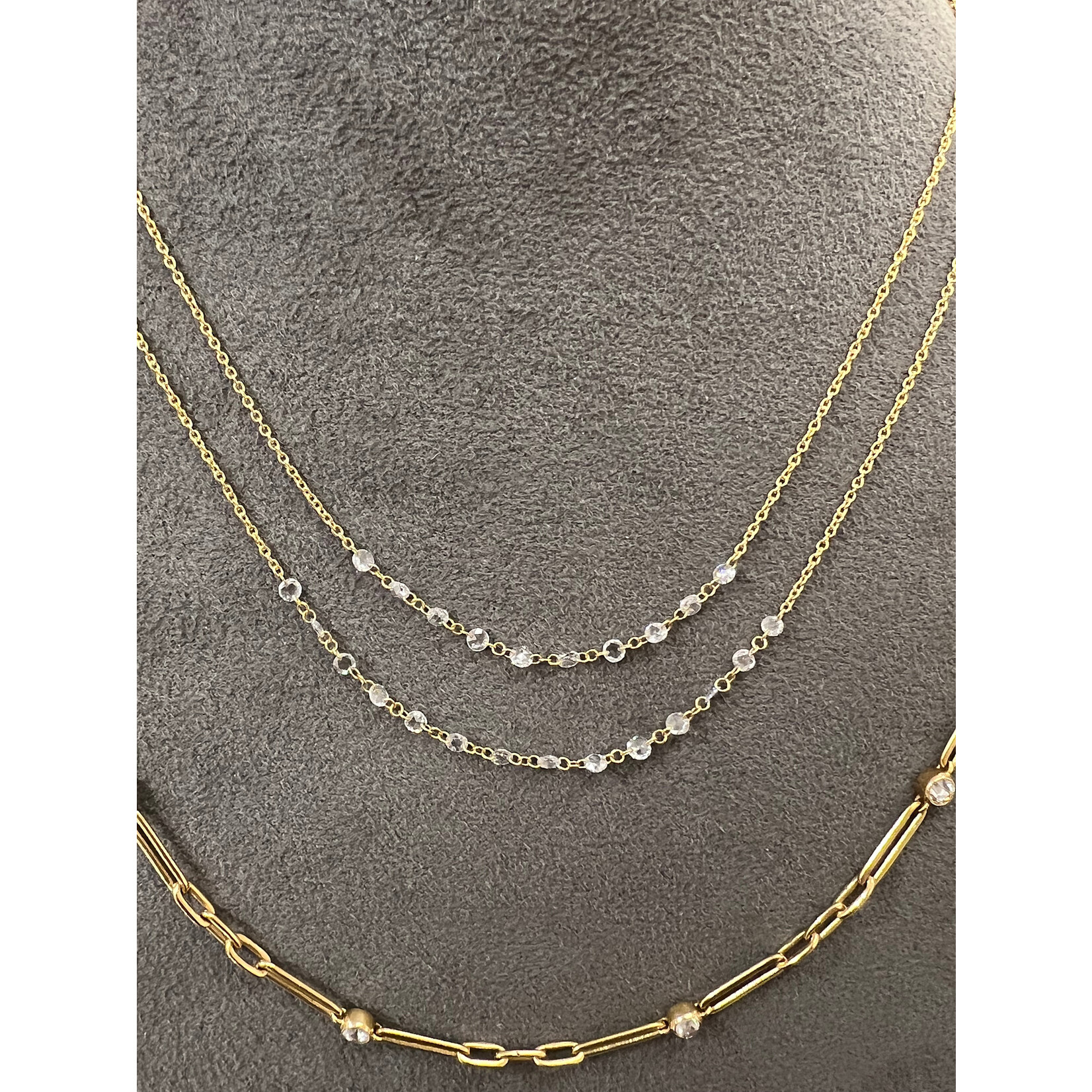 Sethi Couture 18k and Rose Cut Diamonds Double Strand Cien Necklace