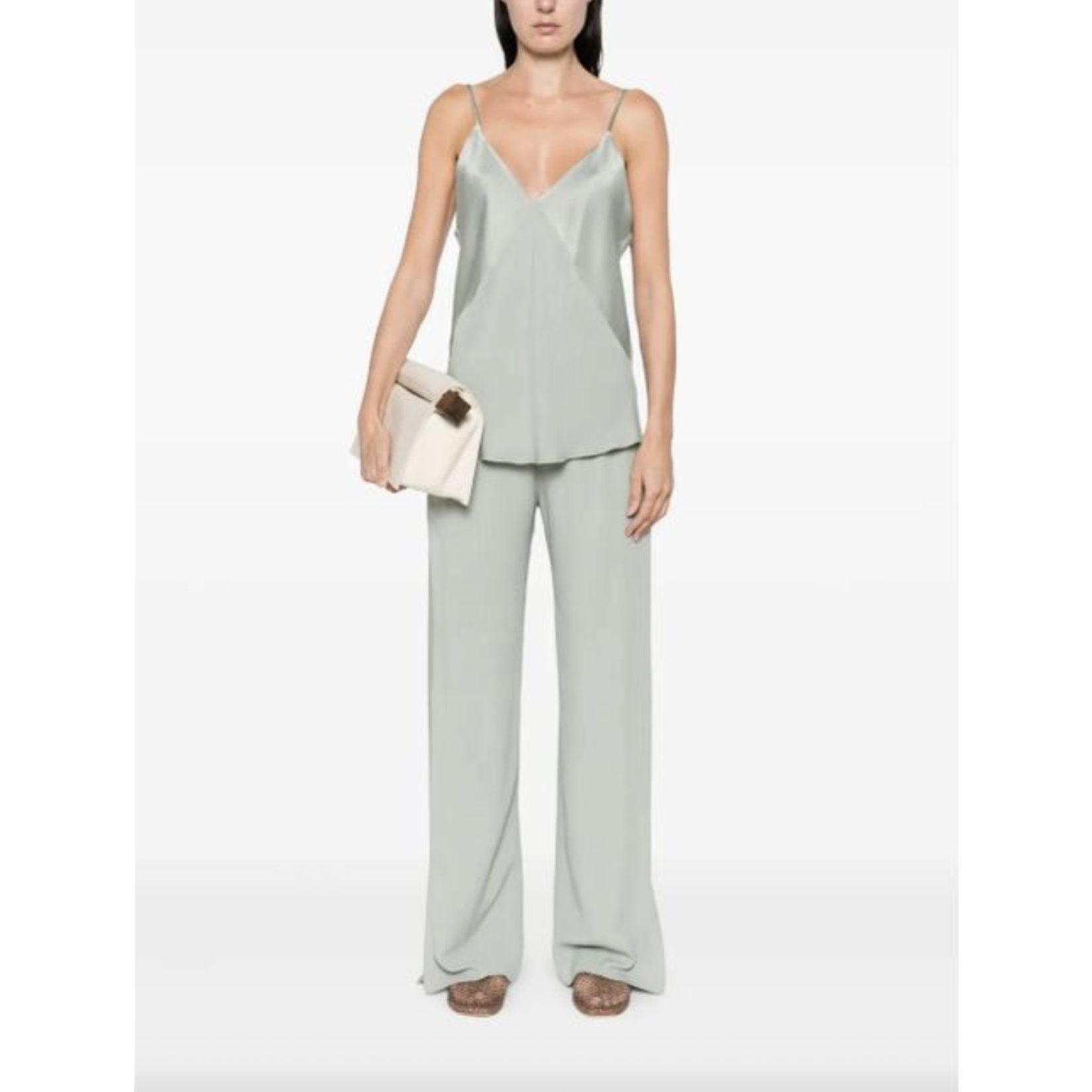 Forte Forte Matte Anvers Satin Smoking Pants