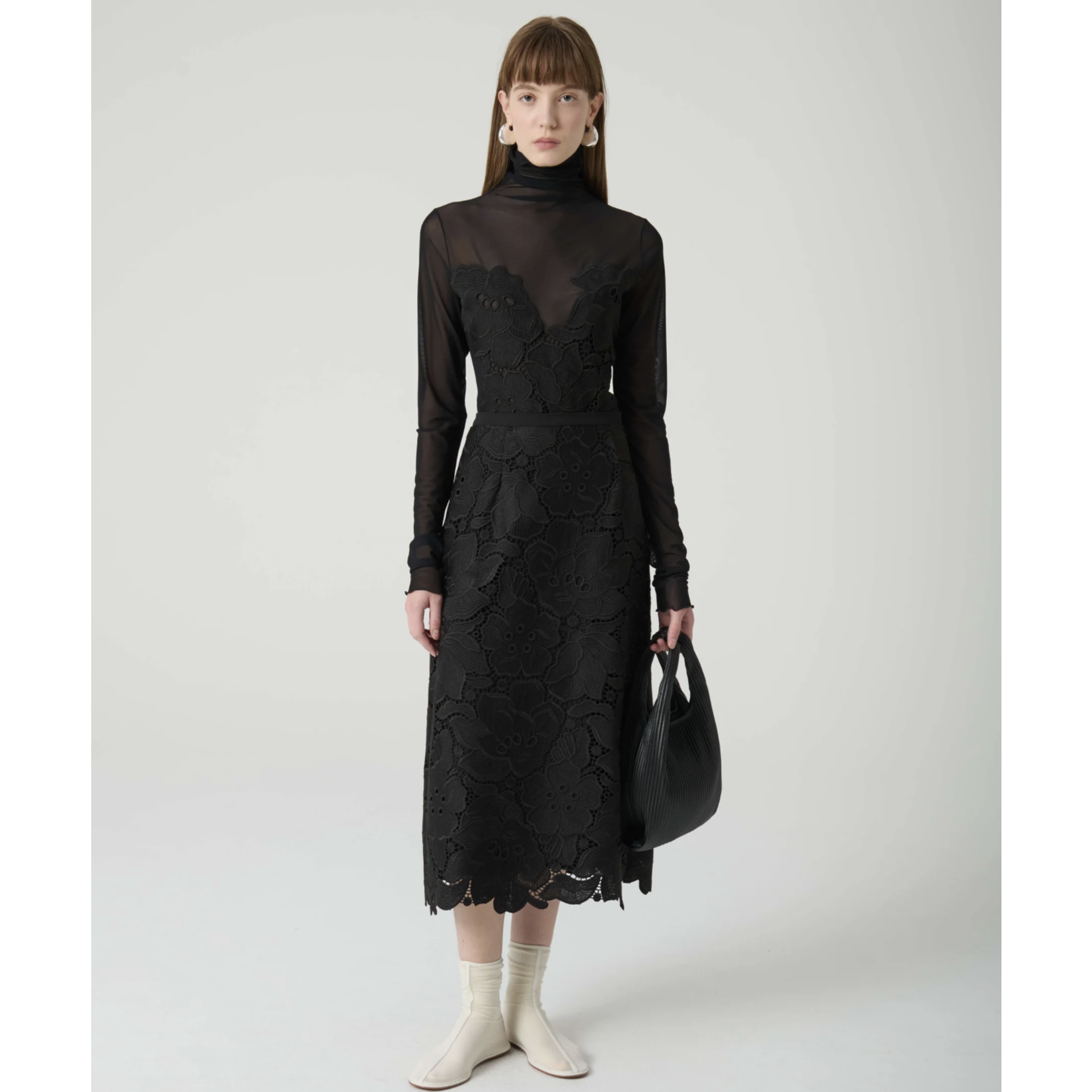 Beatrice Flared Macrame Lace Skirt