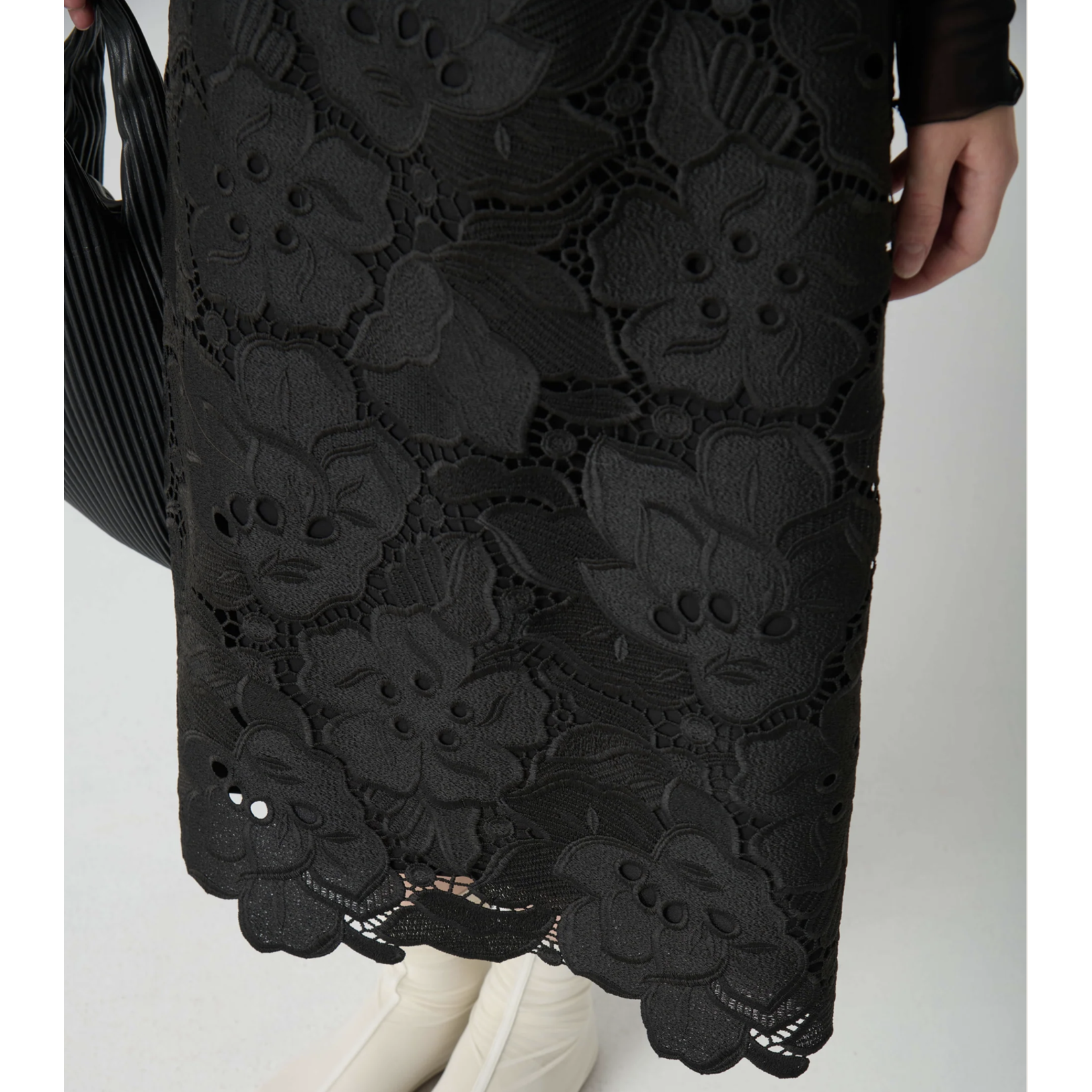 Beatrice Flared Macrame Lace Skirt