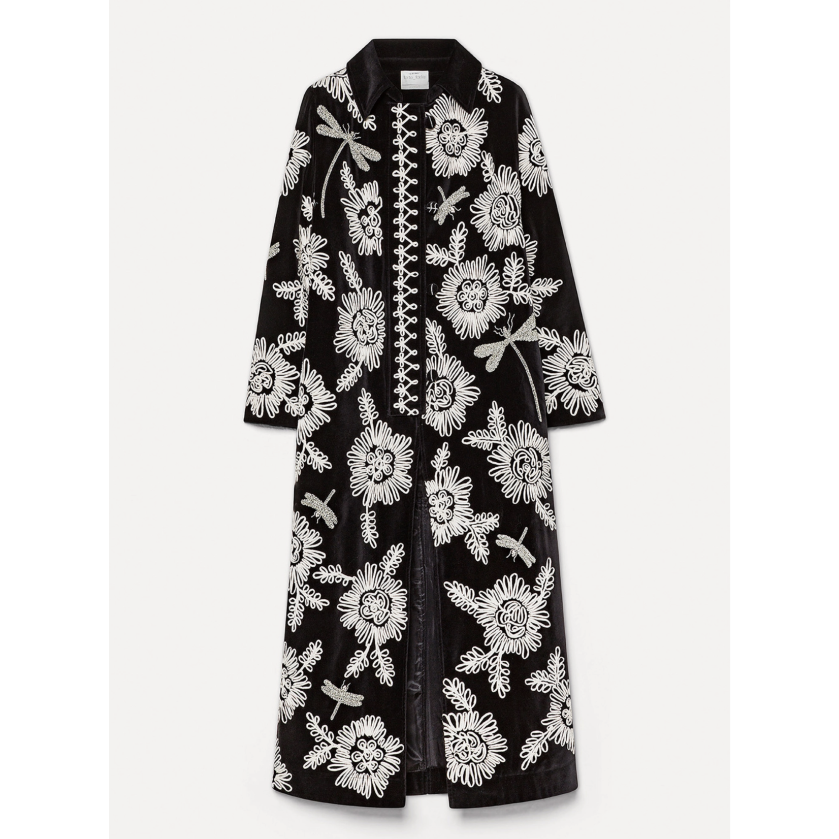 Forte Forte "Voila Une Fleur" Embroidery Velvet Coat