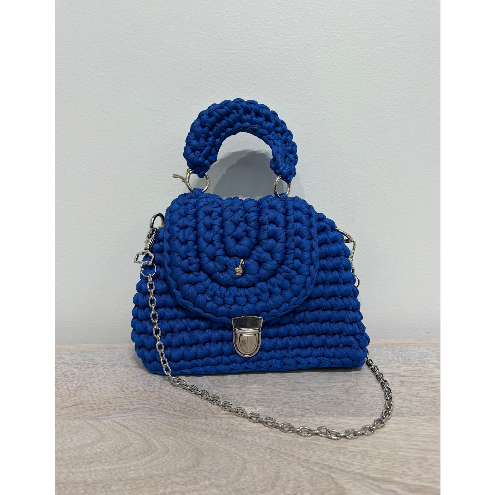 Royal Blue Crochet Bag (plus earrings)