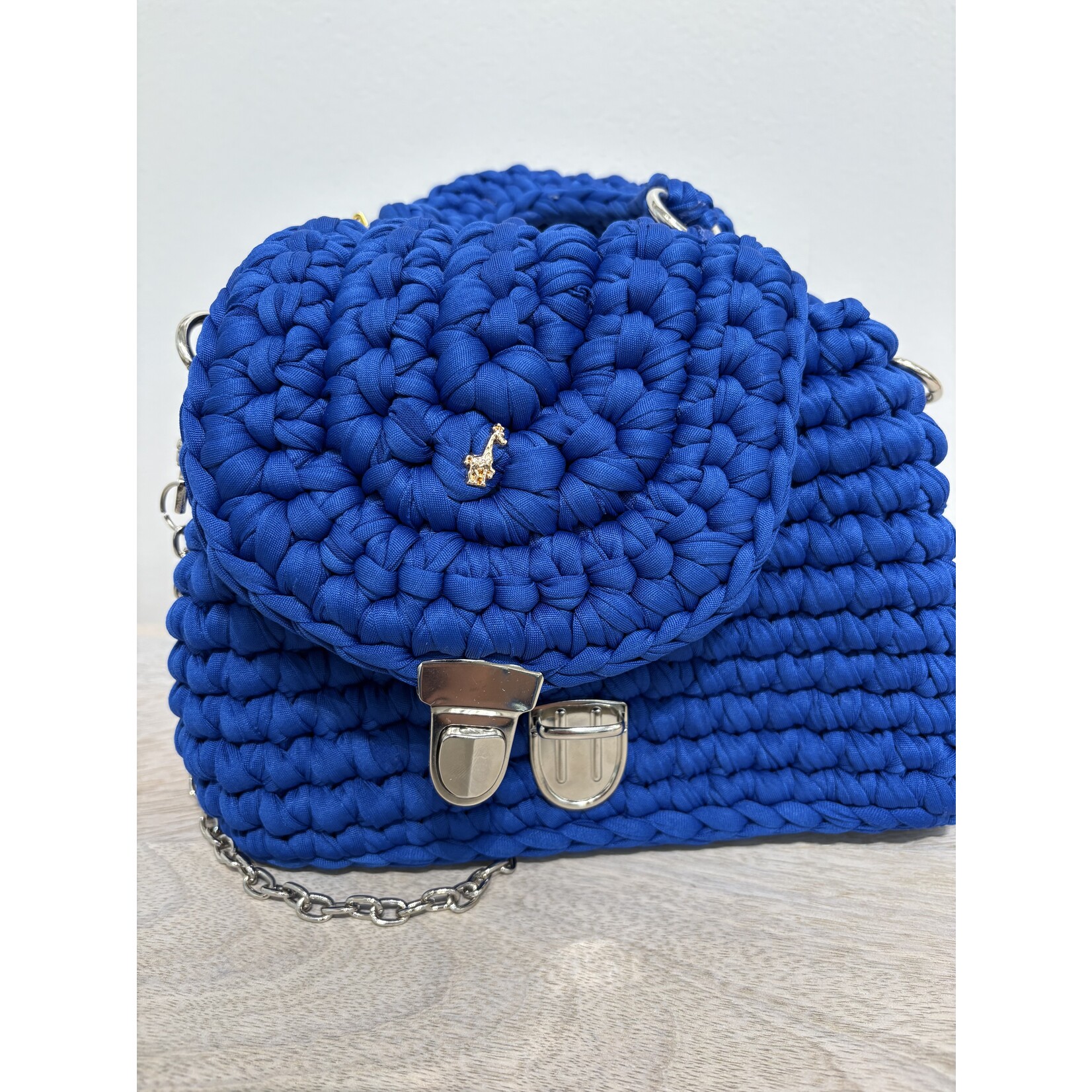 Royal Blue Crochet Bag (plus earrings)